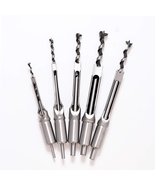 Woodworking Square Drill Bits Set, HSS Wood Mortising Chisel Countersink... - £32.84 GBP