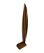Miniature Wooden Surfboard With Stand, Handcrafted - $262.42 MXN