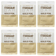 6x Masque Bar GOLD FOIL Sheet MASK 1.01oz Hydrate Calming Lavender 1.01 fl oz ea - £8.69 GBP