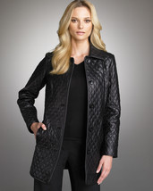 Women&#39;s Black Leather Trench Coat Genuine Lambskin Stylish Fashion Casual Wear - £123.04 GBP+