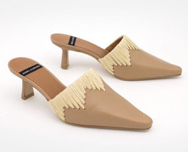 Anthropologie Angel Alarcon Spain GRABLE Size 8 Tan Leather Pointed Toe ... - £31.48 GBP