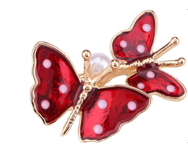 Vintage Look Gold Plated Stunning Butterfly Brooch Suit Coat Broach Pin JJJ12 - £12.62 GBP