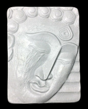 Buddha Face Head Oriental Sculpture Relief wall plaque replica reproduction - £11.76 GBP