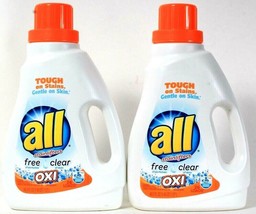 2 All With Stainlifters 46.5 Oz Free Clear Of Perfume &amp; Dye Oxi 26 Lds D... - £20.39 GBP