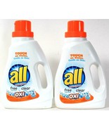 2 All With Stainlifters 46.5 Oz Free Clear Of Perfume &amp; Dye Oxi 26 Lds D... - $36.22 CAD