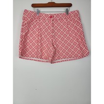 Puma Golf Shorts 14 Womens Plus Size Pink White Geometric Print Mid Rise... - £13.33 GBP