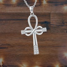 Ankh Cross Necklace For Men Women 925 Sterling Silver Egyptian Coptic An... - $98.33