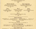 The Emerson Hotel Breakfast Menu Chicago Illinois 1950&#39;s - £14.90 GBP