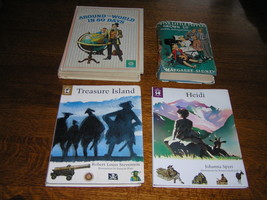 Mixed Lot Of Vintage To Now Classic Heidi Treasure Island Five Little Peppers - £9.52 GBP