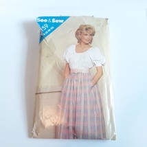 See &amp; Sew Misses Blouses and Shirt Size 8-10-12 Cut - $13.86