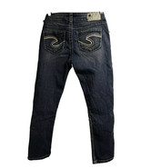 Silver Jeans Suki Crop Capri Blue Denim Jeans 26x26 Embroidered Medium Wash - £15.47 GBP