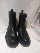 ZARA Women&#39;s  Black Boots Size 5  Chunky Block Heel Express Shipping - £26.62 GBP