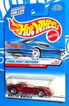 Hot Wheels 2000 First Editions #10 Thomassima 3 Red w/ No Side Tampos 5SPs - £3.87 GBP