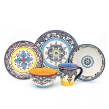 Zanzibar 20 Piece Stoneware Dinnerware Set, Euro Ceramica Collection, Di... - $79.20