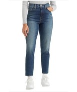Levi&#39;s Womens Jeans Dark Blue High-Rise Mom 5-Pocket Tapered Leg Stretch - $99.82 CAD