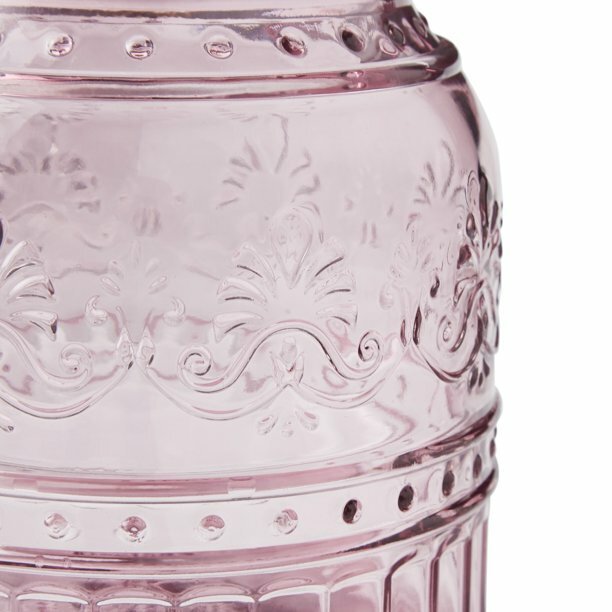 Pioneer Woman CASSIE ~ Rose Embossed Glass ~ Jar/Canister ~ Large ~ 6.25" x 8" Item image 4