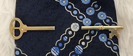 Vintage SKELETON KEY Tie Bar Clip Clasp Stay HICKOK USA Gold Tone Expand... - $18.99