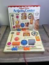 VINTAGE 1984 Fisher Price Activity Center Busy Box Baby Crib Toy in Box #134 VGC - £31.28 GBP
