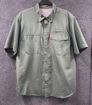 The American Outdoorsman Fishing Shirt Mens XL Green Vented Back Ripstop - $20.25