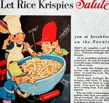 Kelloggs Rice Krispies Snap Crackle Pop 1933 Advertisement Cereal DWFF13 - £31.45 GBP