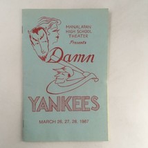 1987 Damn Yankees by George Abbot, Douglass Wallop, Manlapan High School... - $23.75