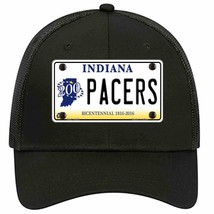 Pacers Indiana Novelty Black Mesh License Plate Hat - £23.17 GBP