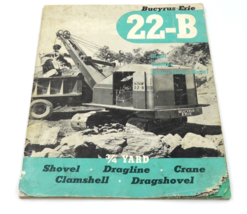 VTG Bucyrus Erie Parts Catalog 22-B Dragshovel OEM Manual Book Crane - $555.84 MXN