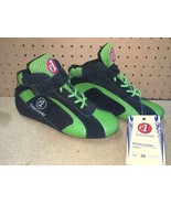 P1 Racewear RACING SHOE Size 39 New With Tag Black &amp; Green Leather - $194.80 CAD
