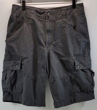 AR) American Rag Men&#39;s Dark Gray Cotton Cargo Shorts Size 33 - £9.40 GBP