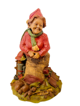 Tom Clark Gnome Figurine vtg sculpture SIGNED Noel Elf Christmas Stocking toys - £31.54 GBP