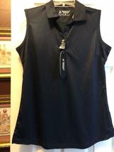 NWT Ladies Bermuda Sands BLACK Sleeveless Golf Shirt - size M image 2