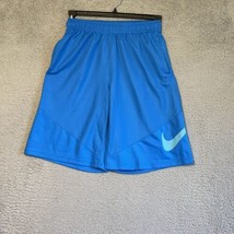 Nike Boys Youth L Light Blue/Aqua Basketball Dri-Fit Shorts - £8.56 GBP