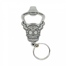 Stone Buenaveza Salt &amp; Lime Lager Skull Bottle Opener Keychain Silver - £14.88 GBP