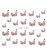 Nail Art Water Transfer Stickers Decal Pretty Pink Roses Flowers KoB-1025 - $2.99