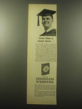 1959 Merriam-Webster New Collegiate dictionary Ad - Give him a head start - £11.70 GBP
