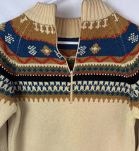 Vintage Gimbels Sweater 100% Wool 1/2 Zip Casual Mens 38 Hong Kong 70s - £31.96 GBP