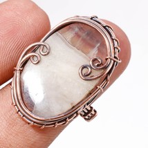 Montana Agate Gemstone Fashion Ethnic Copper Wire Wrap Ring Jewelry 7.50&quot; SA 141 - £5.16 GBP