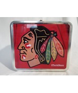 NHL Chicago Blackhawks Metal Lunchbox North Shore Promo Giveaway  8&quot; x 4... - £8.97 GBP