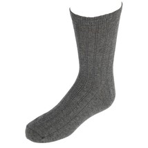 NEW Jefferies Socks Kids&#39; Cotton Ribbed Uniform Crew Socks Charcoal 1158 SZ 9-1 - £3.86 GBP