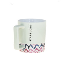 Starbucks Mint Love Pink Watercolor Handle Ceramic Coffee Mug 12oz Valen... - $37.61
