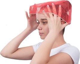 100 Pack Red Cleanroom Bouffant Caps 24&quot; Non Woven Hair Caps - £17.62 GBP