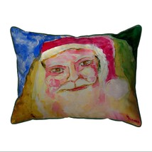 Betsy Drake Santa Face Large Indoor Outdoor Pillow 18x18 - £37.50 GBP
