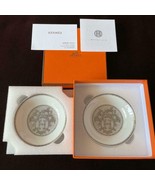 Hermes Mosaique au 24 Mini Sauce Plate 10 cm Set of 2 Platinum silver po... - £345.81 GBP