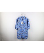 Deadstock Vintage 90s Columbia Mens Medium Fish All Over Print Button Shirt - $1,006.91 MXN
