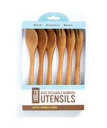 To Go Ware Kids Reusable Bamboo Utensils (Pack of 3 Spoons 3 Forks) Eco-... - €11,31 EUR