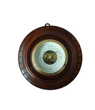 Late 19th Century Genuine Antique Masonic Barometer by Lufft , Carved Wood - $350.00