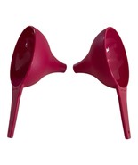 Tupperware Funnel Large Hershey Kiss Shape Set of 2 VTG NEW Red - $270.71 MXN