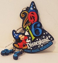 Disneyland Resort 2016 Sorcerer Mickey Rubber Keychain - $12.86