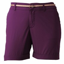 Apt. 9 Womens Plus Potent Purple Belted Cuffed Shorts 16W 22W - £11.93 GBP