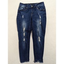 Love Indigo Womens Distressed‎ Jeans Cutoff Size 6 Cotton Blend Blue - £9.89 GBP